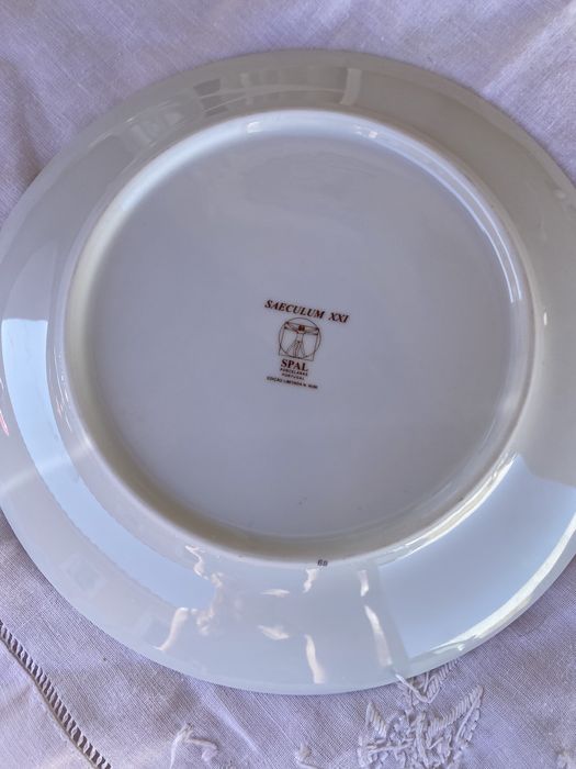 Prato grande Spal edicao limitada Vitruviano Leonardo Da Vinci