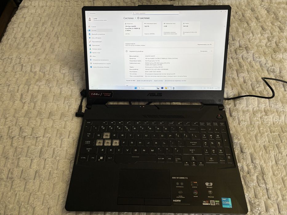 Laptop Asus tuf gaming f15
