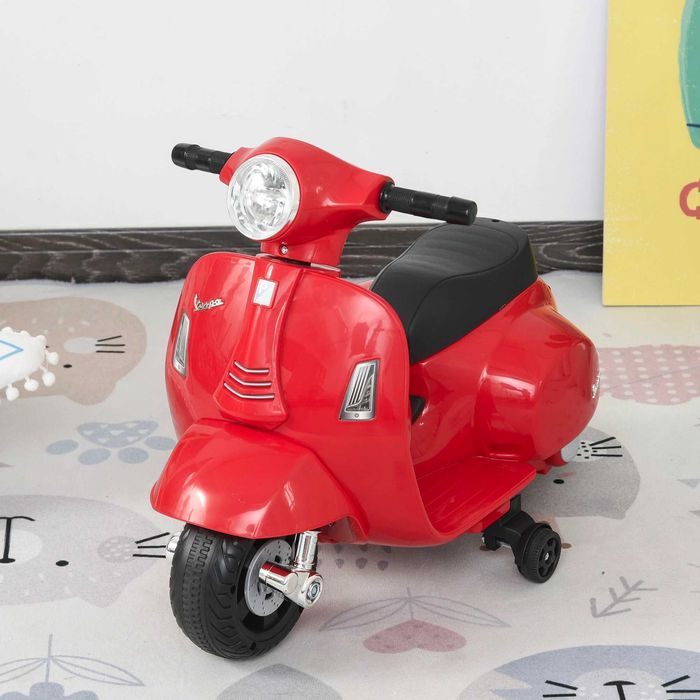 Mota Brincar Elétrica para Crianças, Vespa, Vermelho