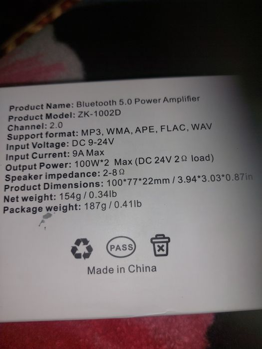 Witam serdecznie sprzedam wzmacniacz fosi audio ZK 1002D