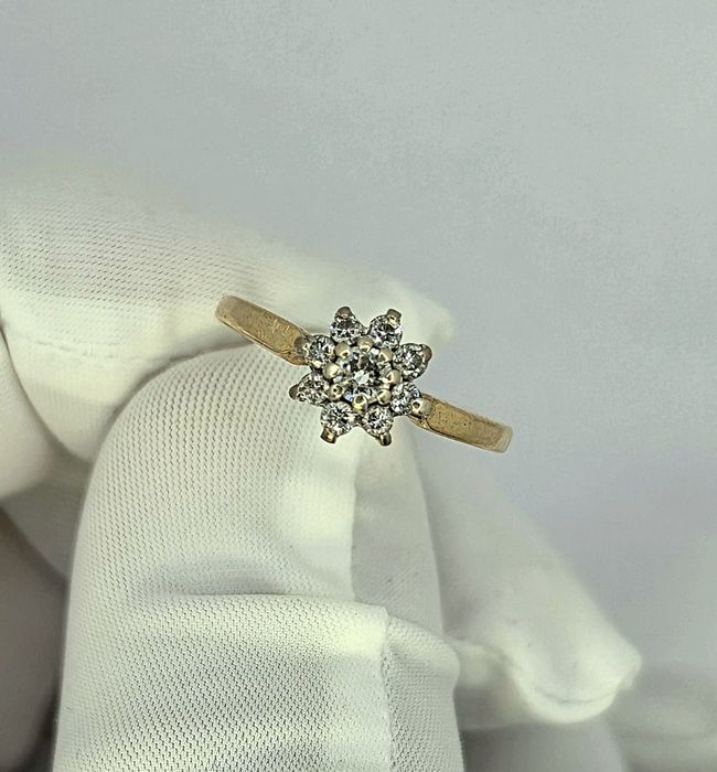 Золотое кольцо с Бриллиантами 0.26ct