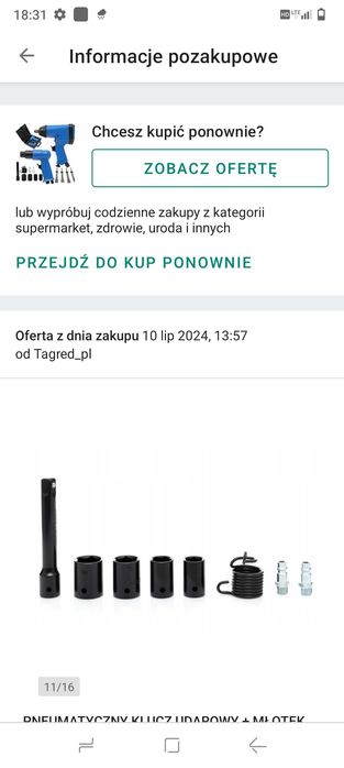 Pneumatyczny Klucz Udarowy+Młotek Niebieski