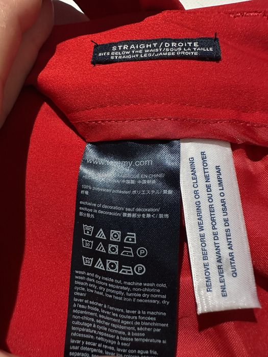 Красные Брюки кюлоты Tommy Hilfiger