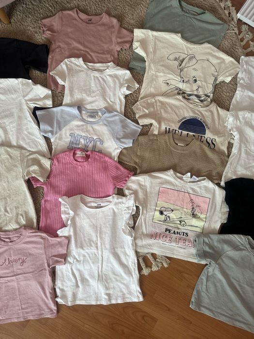 T-shirt dziewczecy 18sztuk , rozmiar 122/128