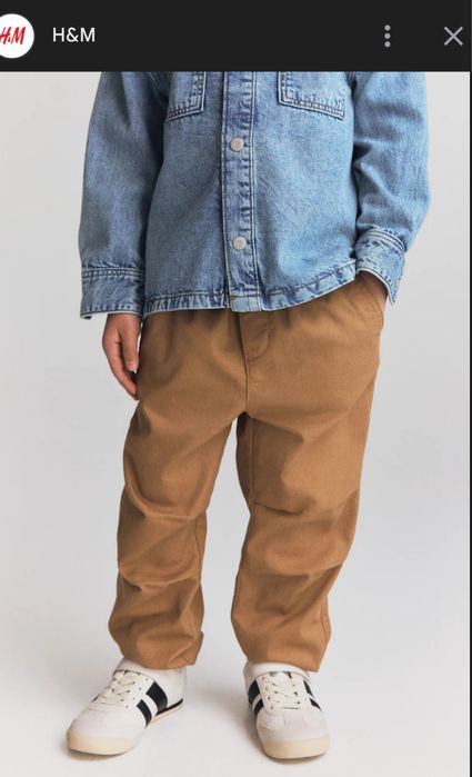 Коричневі брюки hm, коричневі чиноси hm, коричневі штани hm 2-3, 98 см