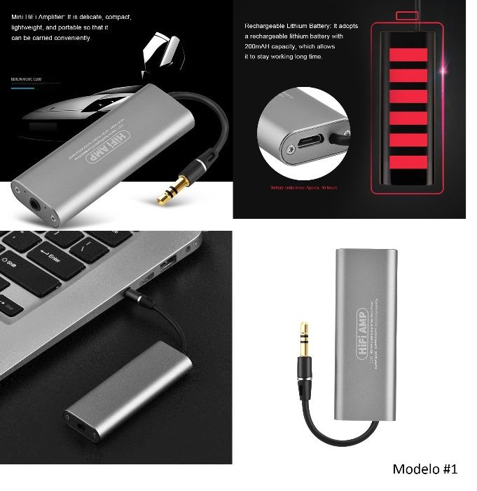 Mini Amplificador Audio HiFi Stereo 3,5mm