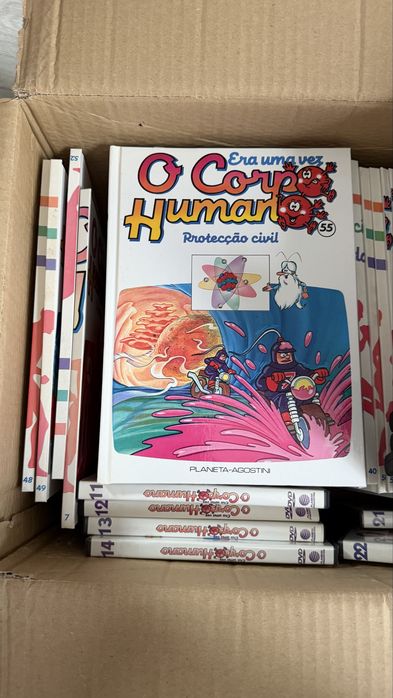 Coleção completa Era Uma Vez… O Corpo Humano – 55 livros + 26 DVDs