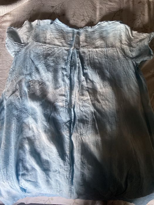 vestido azul bebe/branco