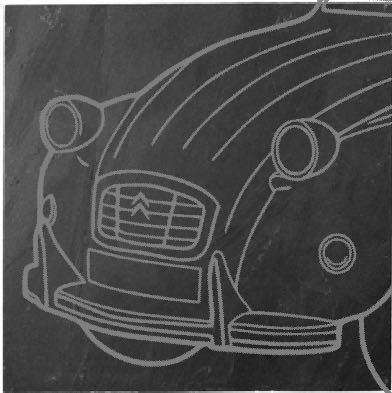 Base de copos em pedra