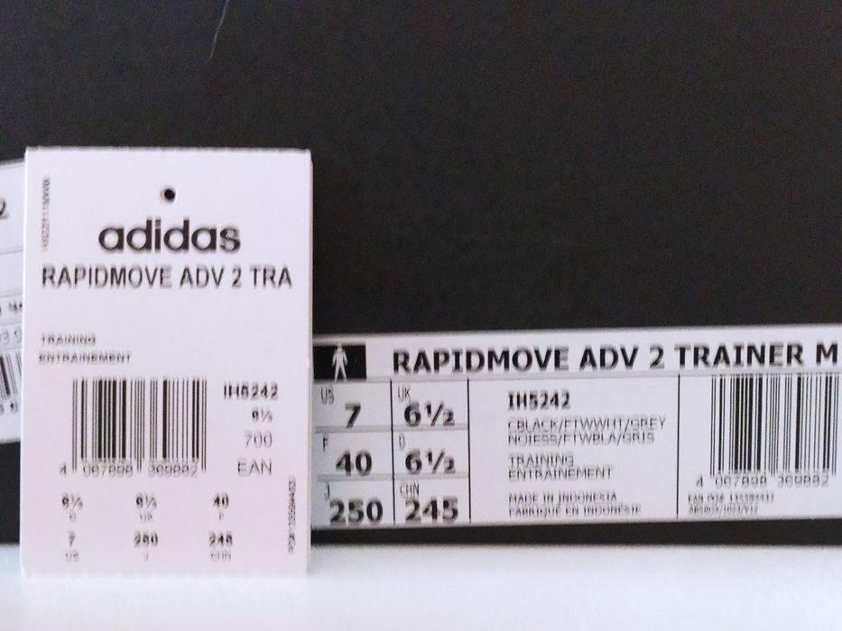 Adidas rapidmove adv 2 uk 6.5 fr 40 Black чорні