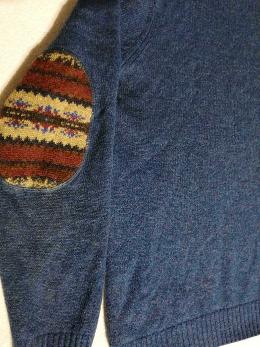 SIMON CARTER London Sweter Męski M Oryginalny Wełna Jagnięca