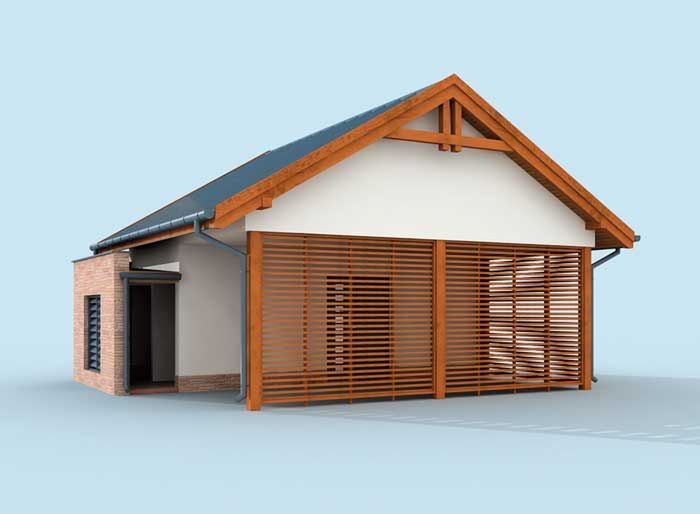 Projekt budynku G278 wiata garażowa SLN1727