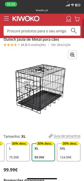 Jaula metal para cães