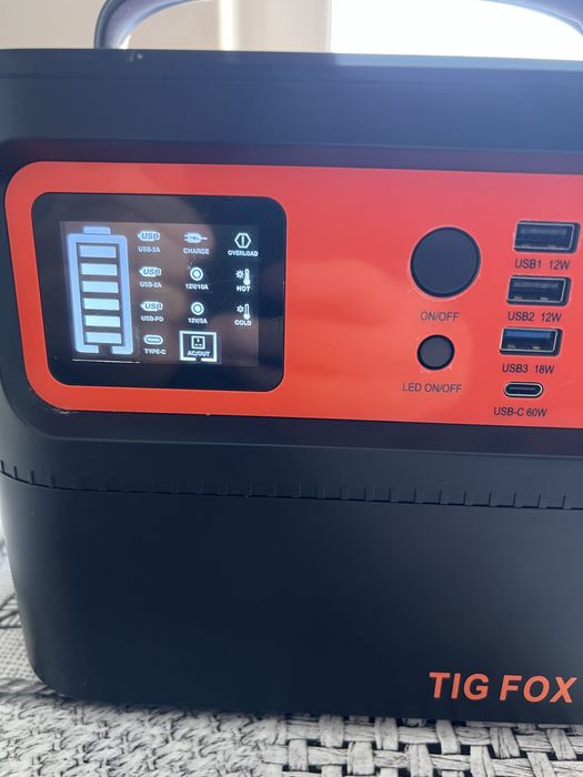 Зарядна станція 500 Вт Tig Fox T500 540Wh / 850W Li-ion  зарядка 3 час