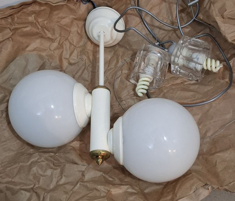 2 lampy + lampa sufitowa PRL
