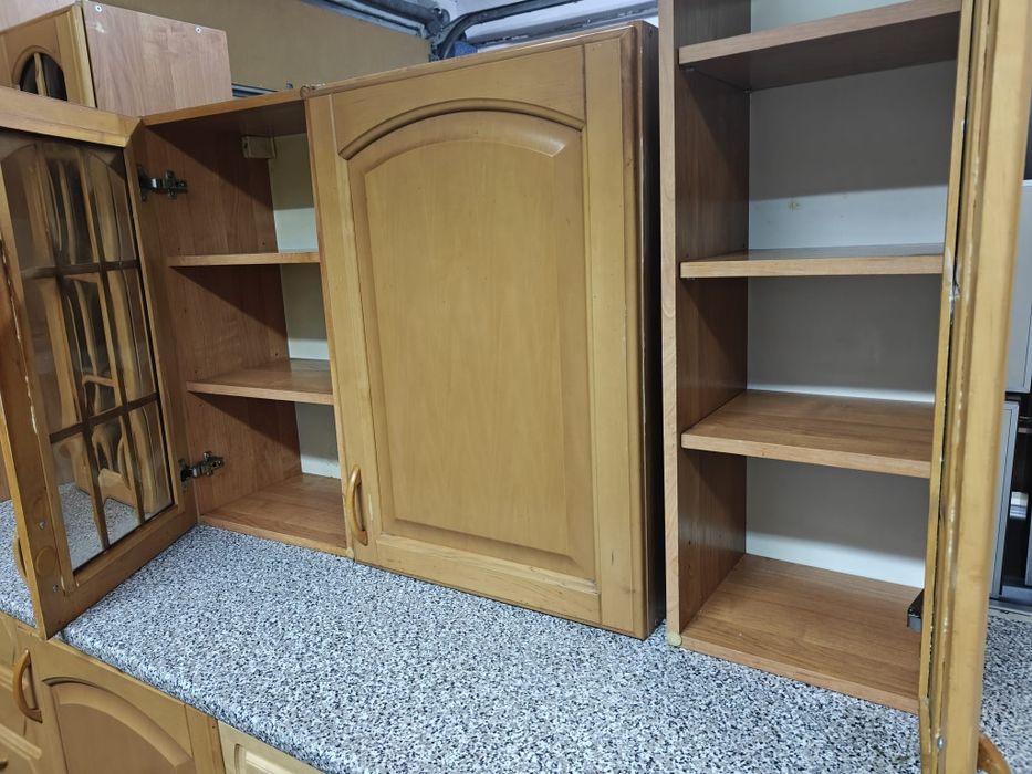 Meble kuchenne duży zestaw drewniane