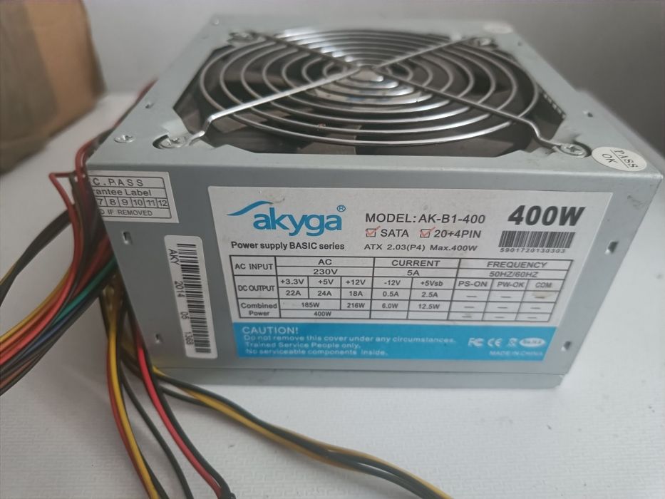 Zasilacz ATX Akyga AK-B1-400 jak nowy