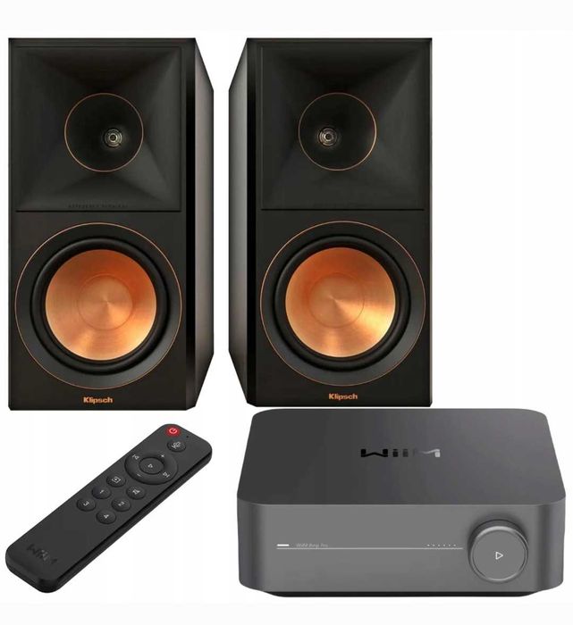 Zestaw stereo WiiM AMP + najnowszy Klipsch R-60M + kable + wysyłka !