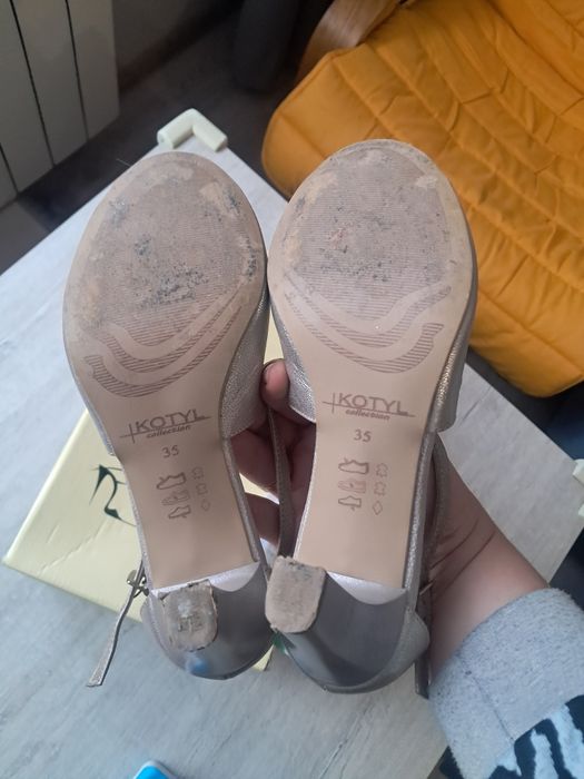Buty na szpilce Kotyl skorzane rozm.35