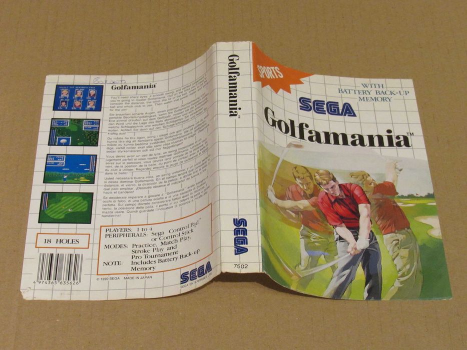 Jogo Sega Master System Golfamania