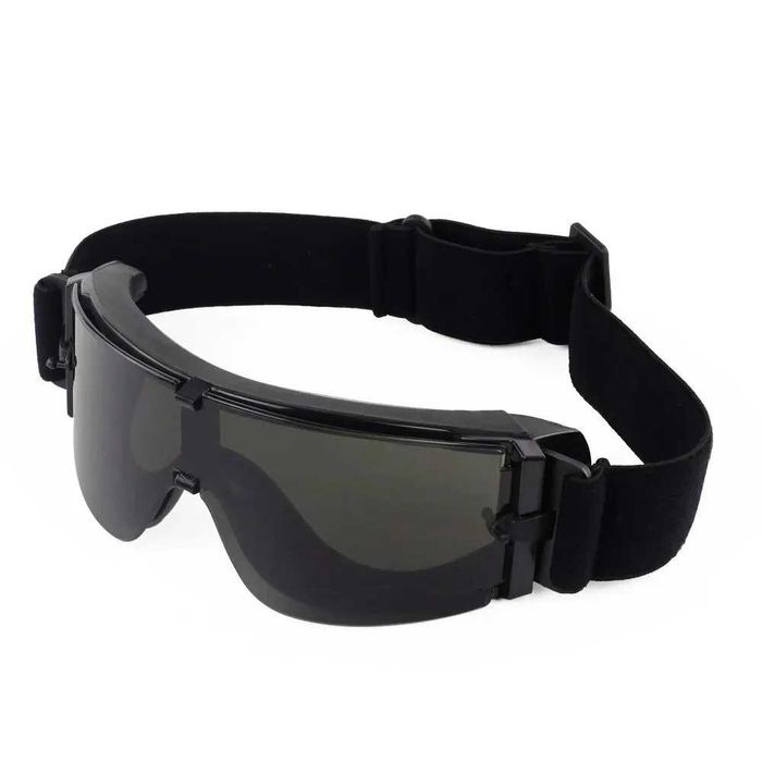 Óculos tácticos militares sem moldura frontal com lentes escurecidas