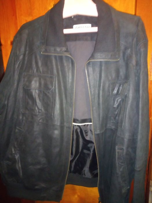 Шкіряна куртка бомбер john f gee