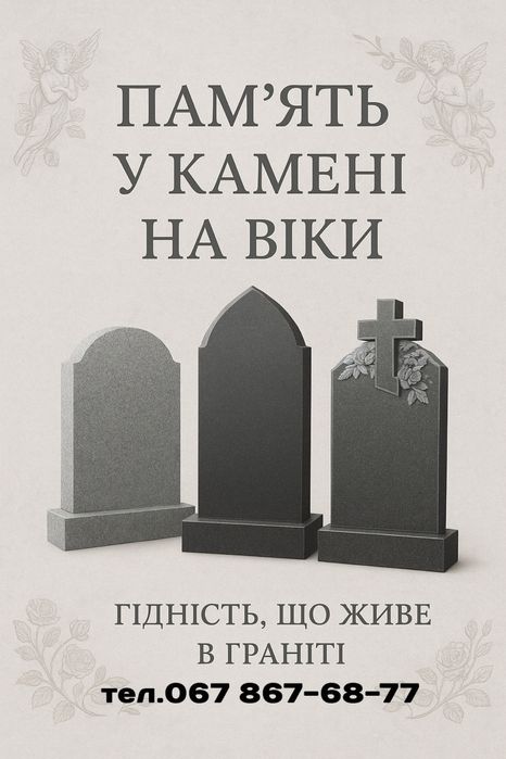 Памятники , виготовлення та встановлення