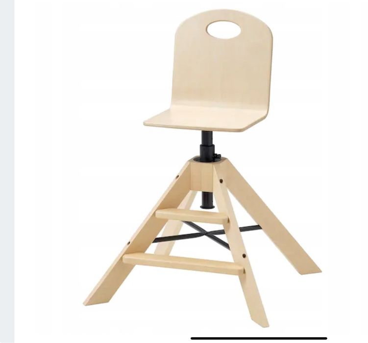 Ikea krzeslo drewniane sosnowe ze schodkami graval