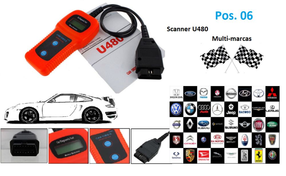 Máquina de Diagnóstico Profissional OBD Automóvel/Camião multi-marcas