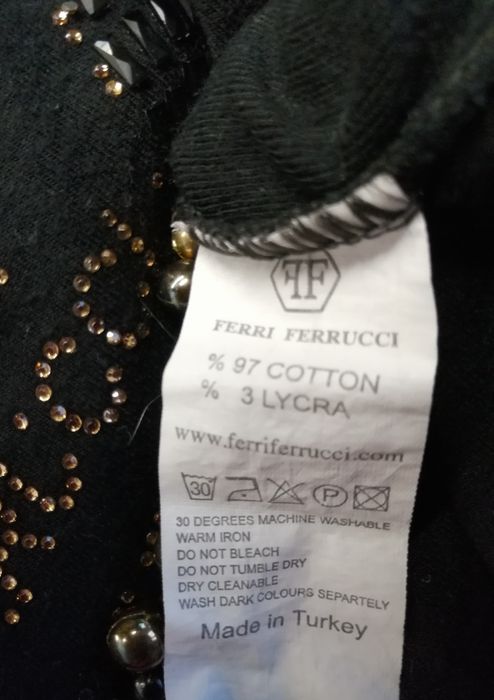 Sukienka bawełniana czarna L/40/12 Ferri Ferrucci