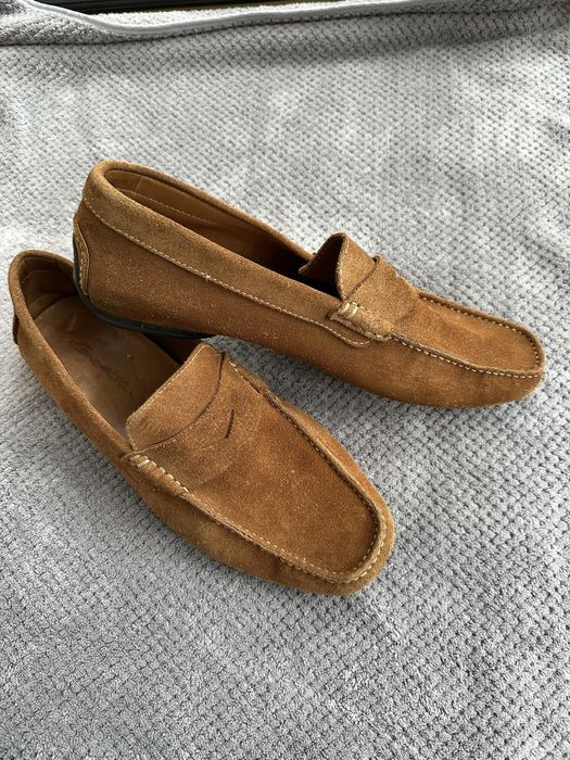 Замшеві мокасини santoni (оригінал)