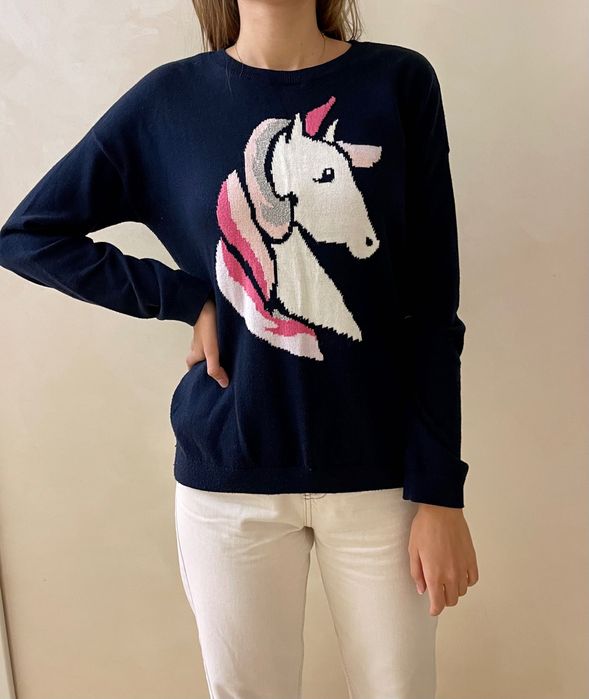 Abercrombie&Fitch світшот светер котоновий с единорогом хлопок свитшот