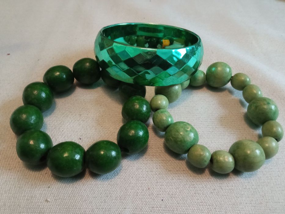 Zestaw nowych bransoletek - zielone - 3szt