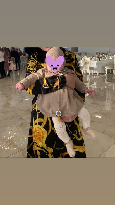 Платье с шапочкой вязаные