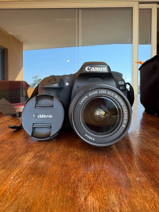 Kit Máquina Fotográfica CANON EOS 80D + lentes 18-55 IS STM + 55-250 IS STM (APS-C)