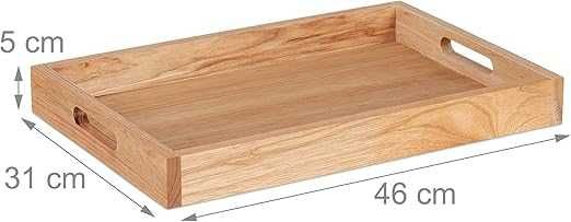 Relaxdays Taca do serwowania wys. x szer. x gł.: 5 x 46 x 31 cm,