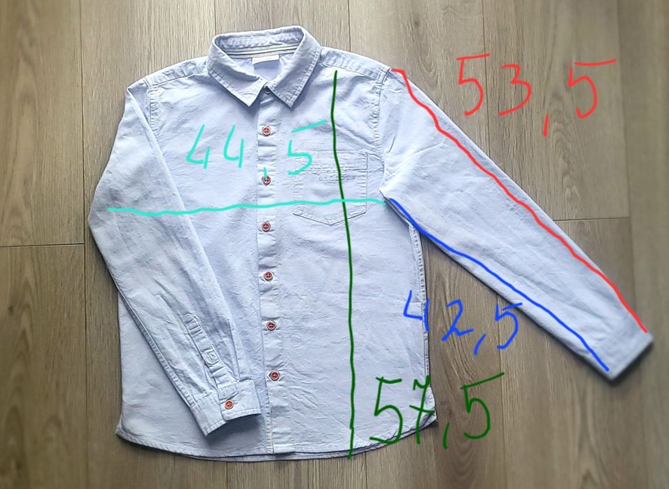 Koszula niebieska Coccodrillo, r. 146, 100% bawełna