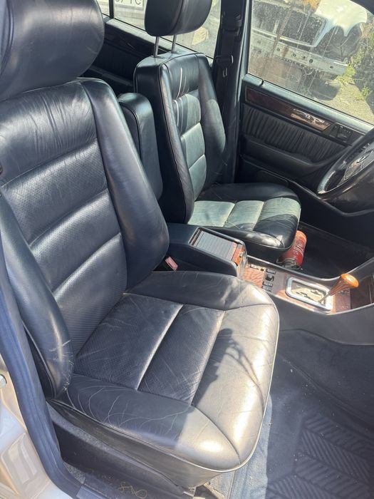 Салон s124 w124 синяя кожа сиденья перед зад с проводкой и пультами
