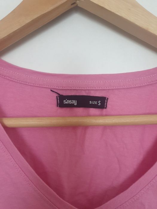 Sinsay różowy t-shirt damski S