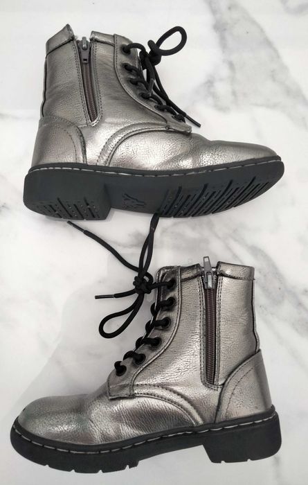 Buty botki sztyblety Kappa 31 srebrne