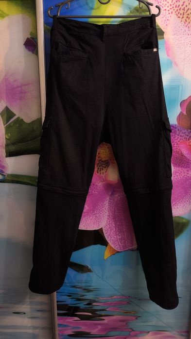 Штаны карго стрейчевые ,черного цвета, размер 34