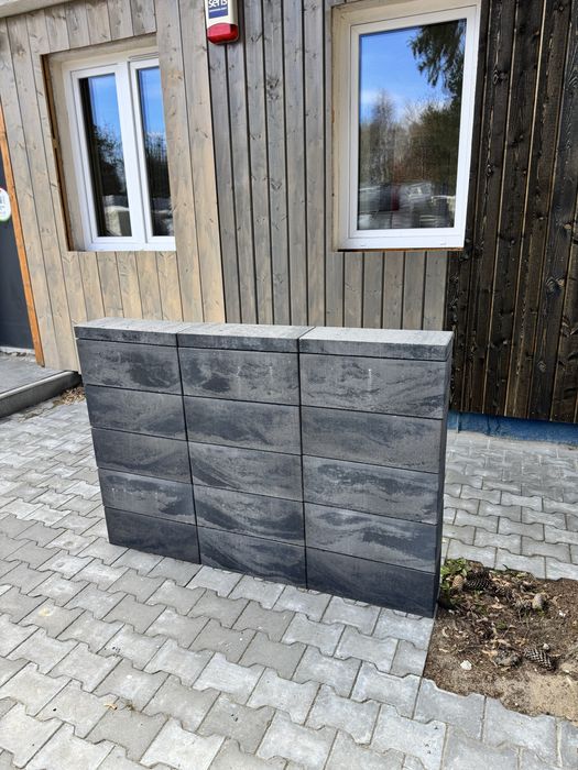 PROMOCJA 500x200x200 Czarny ONYKS 500x200x200 Pustak Ogrodzeniowy