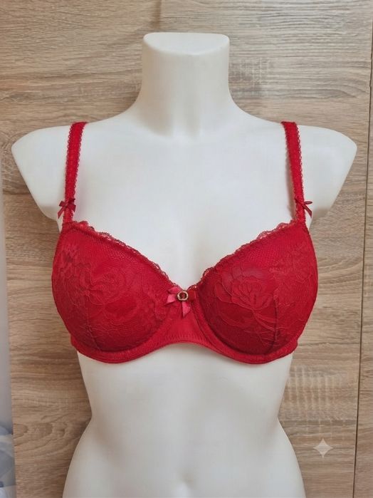 Czerwony biustonosz Hunkemöller 80B - Stan idealny