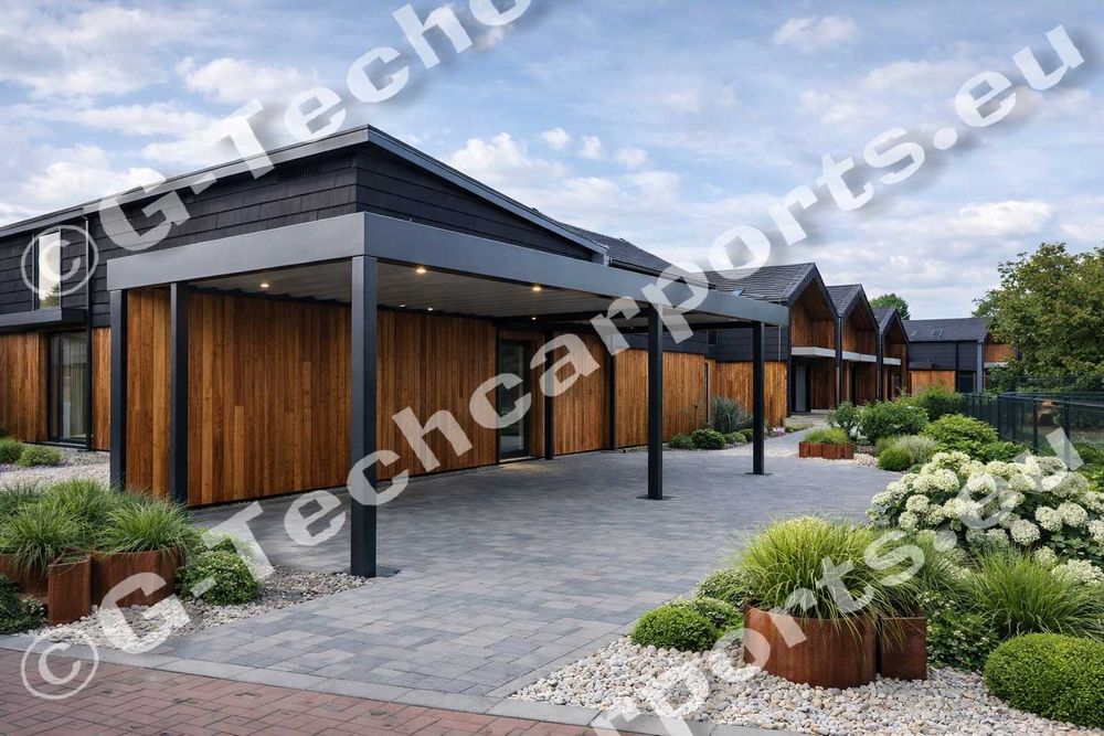 Carport stalowy 2 auta PREMIUM Podhale, wysoka nośność, Snieg strefa 5