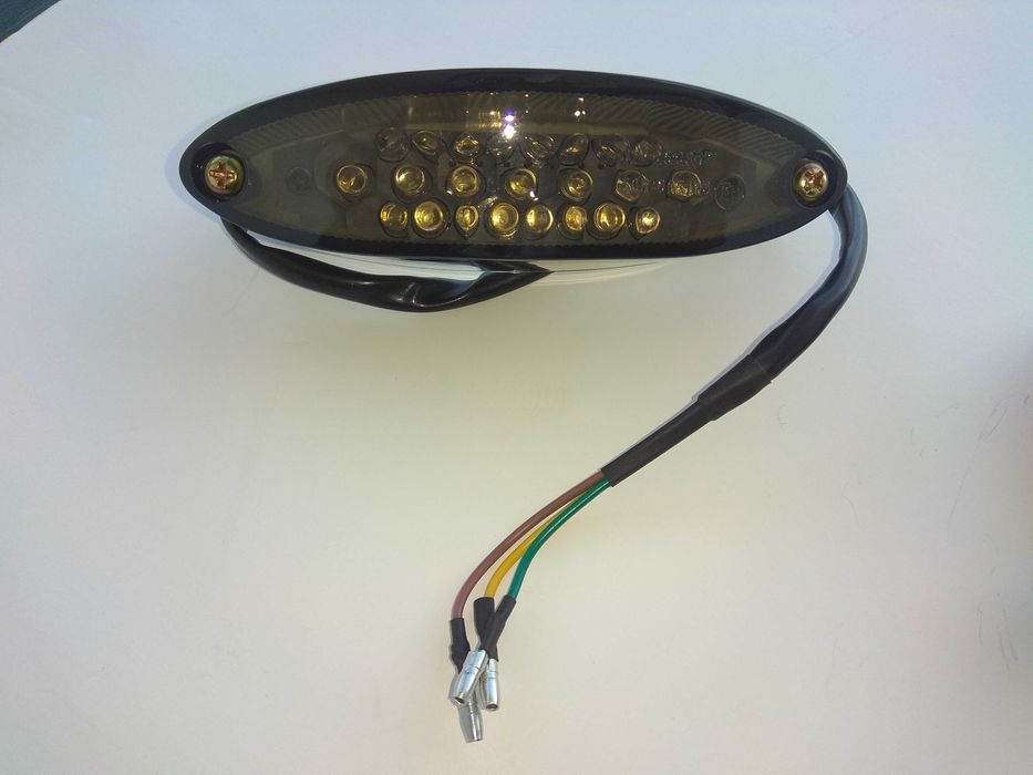 Farolim traseiro LED para moto com luz de Matrícula