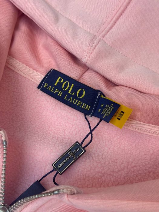 Зіп-худі Polo Ralph Lauren чоловіча рожева зіпка Поло Ральф Лоурен