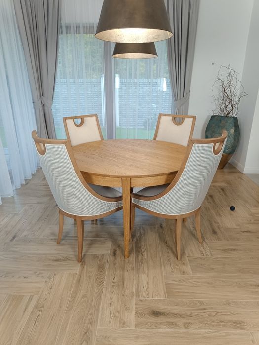 WYPRZEDAŻ Okrągły stół dębowy lity dąb średnica 130 cm