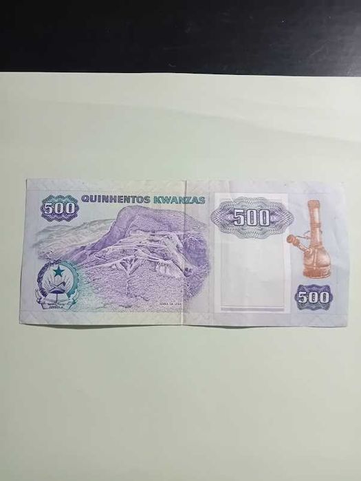 Nota antiga Angola 500 Kwanzas ano 1991