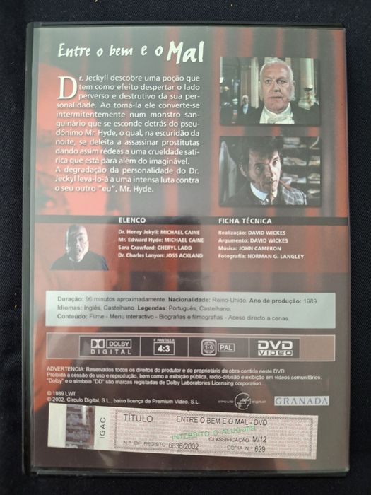DVD Entre o Bem e o Mal.