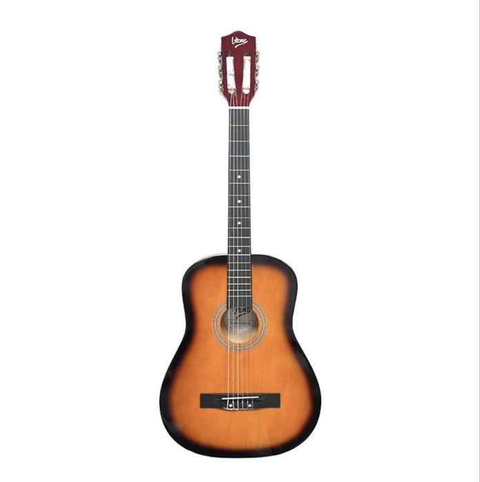 Gitara bursztynowa 4/4 klasyczna zestaw PREZENT stroik komplet